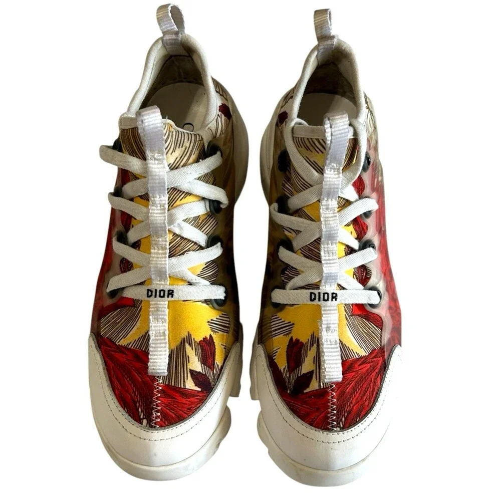 Christian Dior D Connect Chunky Floral Slip on Lace Sneaker 07-10N Size 37-38 - Picture 6 of 16